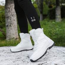 Của phụ nữ Ngoài trời Thể thao Giày ống , Dày lên Lót lông Không thấm nước Bốt Tuyết , Không trượt Chống mài mòn , High Top Mùa Đông Giày ống Đối với phụ nữ Hàng Mới - trắng - Xem 5