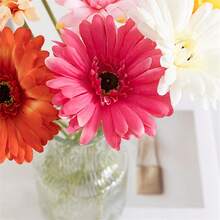 5pcs Artificial Chrysanthemum Flower For Room/home/party/photo Decoration - trái cam - Xem 6
