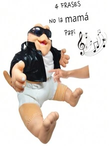 Muñeco Nene Consentido Dino Rock con Sonidos - Negro - Ver 1