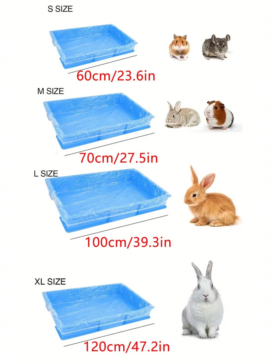 Disposable Rabbit Cage Liner Prevent Movement Liner Pads, Clear Plastic