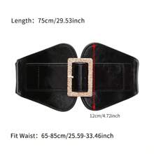 1條女性卡其色腰帶,帶有鈕扣的彈性寬腰帶,時尚百搭配件,適用於洋裝、外套、毛衣