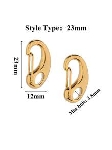2 Miếng Vàng Thép không gỉ Kẹp tôm  Dây chuyền Móc Chuỗi Kết nối Làm vòng tay DIY Đồ trang sức Quân nhu Phụ kiện - Nhiều màu - Xem 20