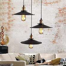 1 件復古黑鐵燈具,現代工業風格照明吊墜,可調節長度,適合餐廳、閣樓、咖啡店