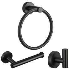 3pcs Phòng tắm Phụ kiện Bộ , Bao gồm Khăn tắm Nhẫn , Giữ giấy vệ sinh Và ÁO choàng mặc nhà Khăn tắm Cái móc , Gắn trên tường Thép không gỉ Giá để khăn Bộ dụng cụ , Phòng tắm Phần cứng Bộ - Nhiều màu - Xem 10