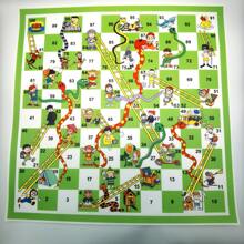 Snakes And Ladders Board Set, Arabic Board Game, Strategy Game, Party Game - Green - View 5