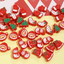 Giáng sinh Theo chủ đề Dầu Nhỏ giọt Hiệu ứng Hạt - Ông già Noen , Người tuyết , Cây thông noel - Lý tưởng Đối với DIY Điện thoại Dây đeo - Hạt màu giáng sinh-10 miếng - Xem 7