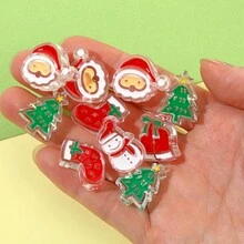 Giáng sinh Theo chủ đề Dầu Nhỏ giọt Hiệu ứng Hạt - Ông già Noen , Người tuyết , Cây thông noel - Lý tưởng Đối với DIY Điện thoại Dây đeo - Hạt màu giáng sinh-10 miếng - Xem 3