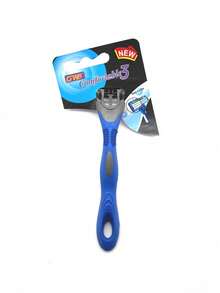 OFERTA!!! Rastrillo para hombres, paquete de 3 hojas con 12 unidades para eliminación de vello facial, recortadora de pelo, suministros de peluquería, corte de pelo - Azul - Ver 3