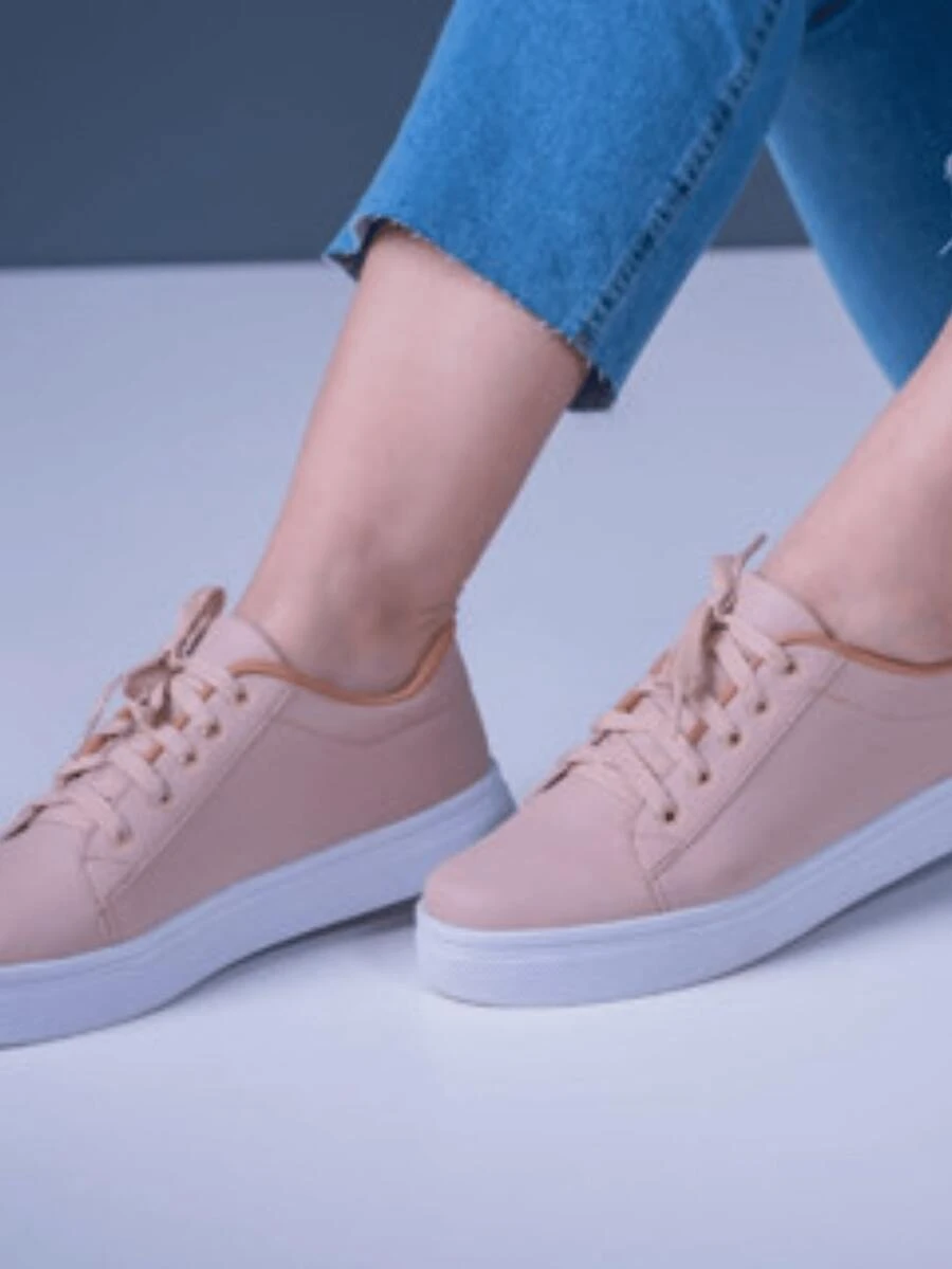 Women Wedge Sneakers - Màu be - Xem 1