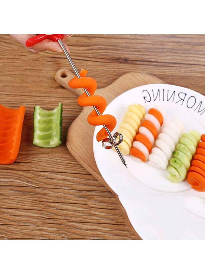 1pc Fruit Spiral Knife Spiral Knife Vegetable Coiler Scroller Stainless