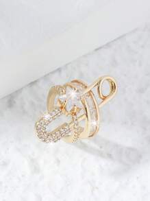 Manguito De Oreja Personalizado De Moda Europea Y Americana, 1 Pieza - Dorado - Ver 3