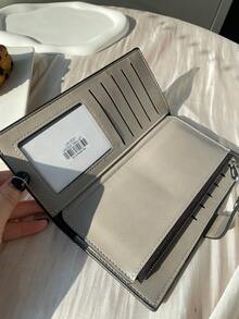 Daily Commute Women's Bag, Lightweight Multipurpose Pu Card Holder, Coin Purse, Mom Clutch Wallet, Multiple Card Slot Coin Purse - Grey - View 8