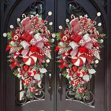 1 Miếng Nhân tạo Giáng sinh Kẹo Cây mía Treo Cây Trang trí tường Vòng hoa , Lý tưởng Cho bữa tiệc , Lễ cưới , Trang trí lễ hội - Nhiều màu - Xem 1