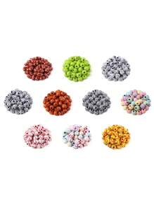 50入組亞克力棒球珠子,適用於diy女性手鍊和項鍊