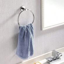 3pcs Phòng tắm Phụ kiện Bộ , Bao gồm Khăn tắm Nhẫn , Giữ giấy vệ sinh Và ÁO choàng mặc nhà Khăn tắm Cái móc , Gắn trên tường Thép không gỉ Giá để khăn Bộ dụng cụ , Phòng tắm Phần cứng Bộ - Nhiều màu - Xem 2