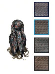 1 件女式人造絲頭帶圍巾適合日常佩戴、時尚、海灘