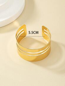 1件时尚简约创意设计金属个性化手链，适合日常佩戴 - 1 - 查看 2