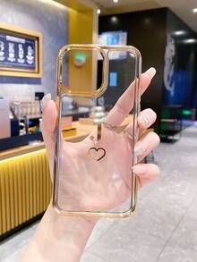 適用於蘋果iPhone的手機殼，女性防摔軟式保護套 - 金色 - 查看 5