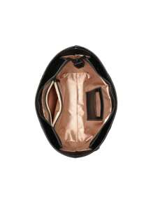 Bolsa feminina grande ombro forrada fivela Moncci - Preto - Visão 7