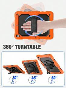 Case Compatible With Ipad 6th Generation Pencil Holder And Shoulder Strap - Orange - View 6