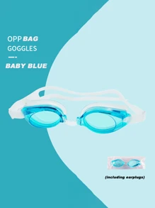 1 件舒适高端 PC 镜片双层密封圈弹性硅胶带防水游泳镜男女适用，海滩必需品，海滩配件，泳池浮板 - 黑色 - 查看 9