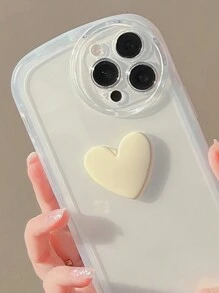 防摔心型裝飾手機殼相容 iPhone15/15Plus/15Pro/15Promax - 青碧色 - 查看 9