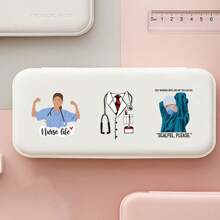 52pcs Medical Themed Stickers, Cute Cartoon Doctor & Nurse Stickers, Street Art Series Stickers, Hip-Hop Style Stickers, Aesthetic Graffiti Vinyl Water-Resistant Stickers, Suitable For Water Bottles, Laptop, Phone, Skateboard, Guitar, Luggage, Scrapbook, Hard Hat, Party Decorations For Kids, Teenagers And Adults - Multicolor - View 8