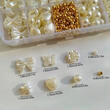 1 Set 10pcs Fashion Elegant Pearl Color Beads For DIY Bracelet Making With Small Gold Beads Interval, Suitable For Daily Wear, Fresh Summer Bracelet, DIY Imitation Pearl Bracelet With Heart Shape Rose Shell Pendant