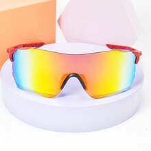 1 对男女运动骑行护目镜，万圣节、圣诞节、生日派对礼物，时尚装饰运动眼镜，日常使用