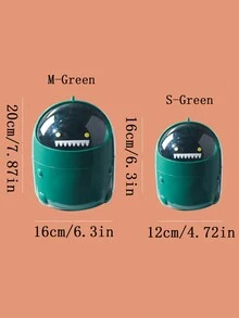 1 Miếng Dễ thương Mini Mô phỏng Khủng long Thùng rác trên bàn , Có thể tháo rời Nắp Đối với Thuận tiện Và Dễ dàng làm sạch , Thích hợp Đối với Ăn uống Bàn , Bàn , Văn phòng , Phòng tắm , Đầu giường , - Nhiều màu - Xem 10