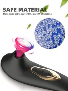 Vibrador con succión estimulador del clítoris, juguete sexual para adultos mujeres con masajeador de succión del clítoris, negro. Succionador del clítoris para mujer, juguete sexual oral y erótico de succión. Vibrador con succión del clítoris con 10 modos de vibración para la sexualidad de la mujer. Mini vibrador, producto sexual para adultos, para mujeres.