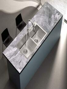 深灰色接觸紙剝離和粘貼壁紙大理石拆卸壁紙,拉和貼櫥櫃自粘後擋板 - 深灰色 - 查看 3