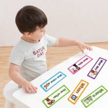 Conjunto de 16 tarjetas didácticas de aprendizaje con palabras interrogativas, titulares para pizarras y decoración del aula para profesores, auxiliares de enseñanza Montessori, suministros escolares para estudiantes y papelería escolar.