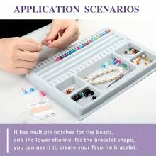 Bead Board Bracelet Beading Board With Lid, With Scale & Grid For Beginners DIY Craft Jewelry Making Tool(Accessories not included) - Bead Board - View 4