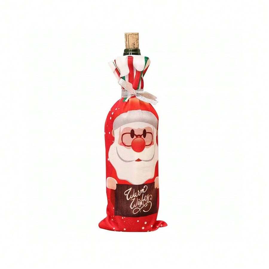 Christmas Party Creative Cartoon Red Wine Bottle Set - Multicolor - View 1