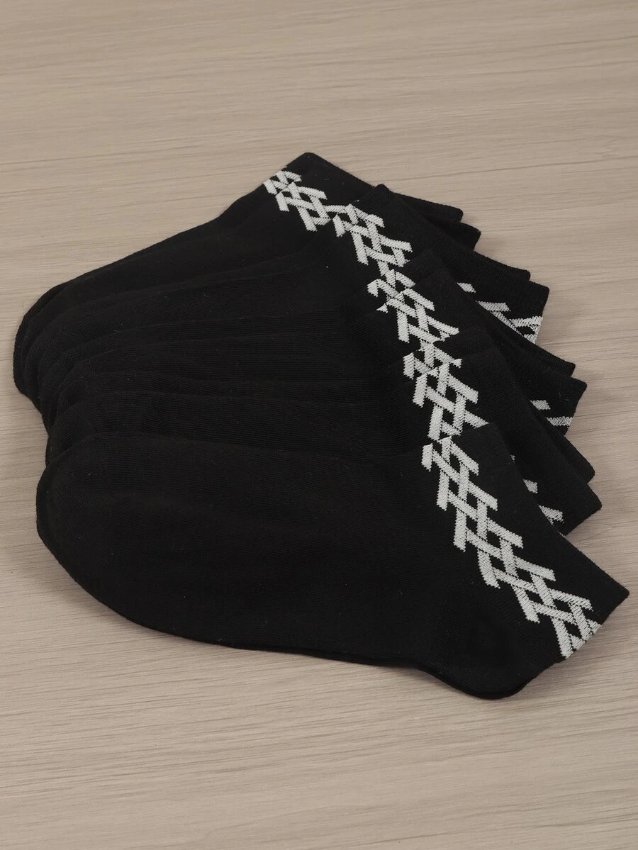 5雙女式黑白短襪