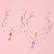 7pcs/set Colorful Teddy Bear Necklace For Children - Multicolor - View 2