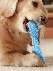 1pc Solid Color Pet Chew Toy - Blue - View 1