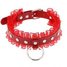 1件暗黑色項圈,哥德頸鍊,圓圈,性感蕾絲,網狀,領子,鎖骨鏈,頸套,歐美時尚嘻哈項圈,女士朋克風格頸環,pu皮革搖滾誇張頸鍊,個性甜美酷炫辣妹風格,可調節流行鎖骨鏈金屬項圈,黑色街拍夜店金屬皮革頸鍊,ins風格性感條紋harajuku風