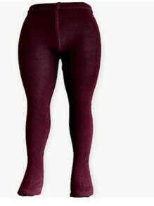 Pack Of 3 Thick Cotton Tights For Girls - 中紫紅色 - 查看 1