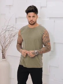 Men Tank Tops - Màu Khaki - Xem 1