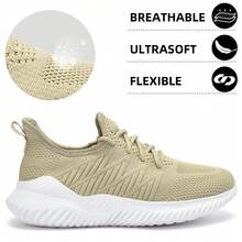 Womens Walking Tennis Shoes - Slip On Memory Foam Lightweight Casual Sneakers for Gym Travel Work