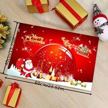 Alfombra De Franela De Navidad - Rojo - Ver 7