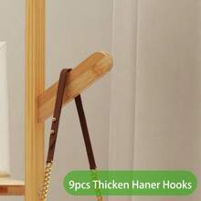 Coat Stand Coat Rack 166cm Bamboo Coat Rack With 3 Tier Storage Shelf And 10  Hooks Freestanding Clothes Rack Coat Hat Bag Rack For Entryway Hallway Office Hotel Natural Wood - 杏色 - 查看 9