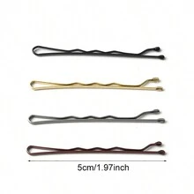 150入組女性髮飾-3種顏色的側劉海&髮髻用髮夾,簡約圓頭夾髮爪,適用於日常使用