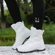 Của phụ nữ Ngoài trời Thể thao Giày ống , Dày lên Lót lông Không thấm nước Bốt Tuyết , Không trượt Chống mài mòn , High Top Mùa Đông Giày ống Đối với phụ nữ Hàng Mới - trắng - Xem 2