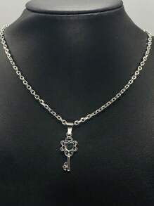 1入不銹鋼項鍊,設有古色古銀鑰匙吊墜,非常適合女性日常穿著