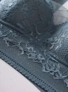 (3pcs/Set) Women's Bra, Lingerie - Blue - View 9