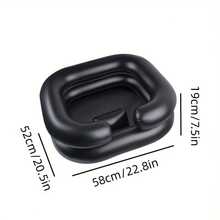 1pc White Portable Shampoo Bowl - White - View 2