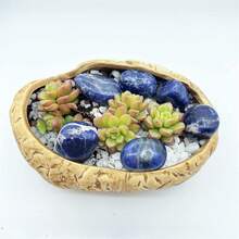 100克天然藍色鈉長石石頭拋光水晶,藍色鈉長石石英拋光水晶,治療水晶石,裝飾石頭,適用於植物、家居裝飾、脈輪平衡、靈氣、好運、清晰、平靜,尺寸:2-3厘米 - 藍色 - 查看 7